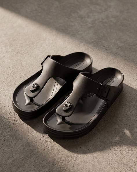 RED TAPE Men Thong Slip-On Slides with Buckle Accent AJIO sale