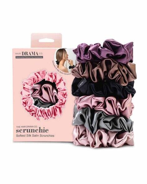 Hair Drama Co. Women Pack of 6 Scrunchie Hair Ties AJIO sale