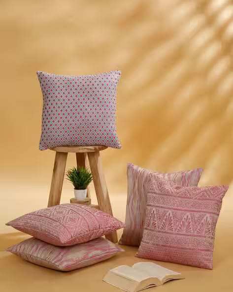 Rosarahome Set Of 5 Jacquard Square Cushion Covers AJIO sale