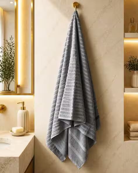 Portico New York Signature 500 GSM Striped Cotton Bath Towel, 59