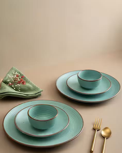 Urban Space Set of 6 Ceramic Plates with Bowls AJIO sale