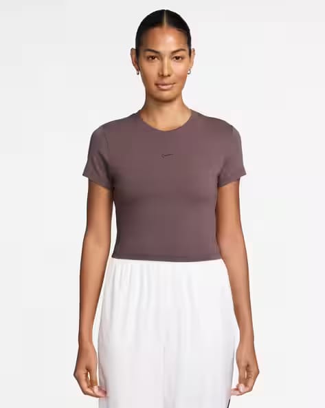 Nike Women Kismet Slim Fit Crew-Neck Crop T-Shirt AJIO sale