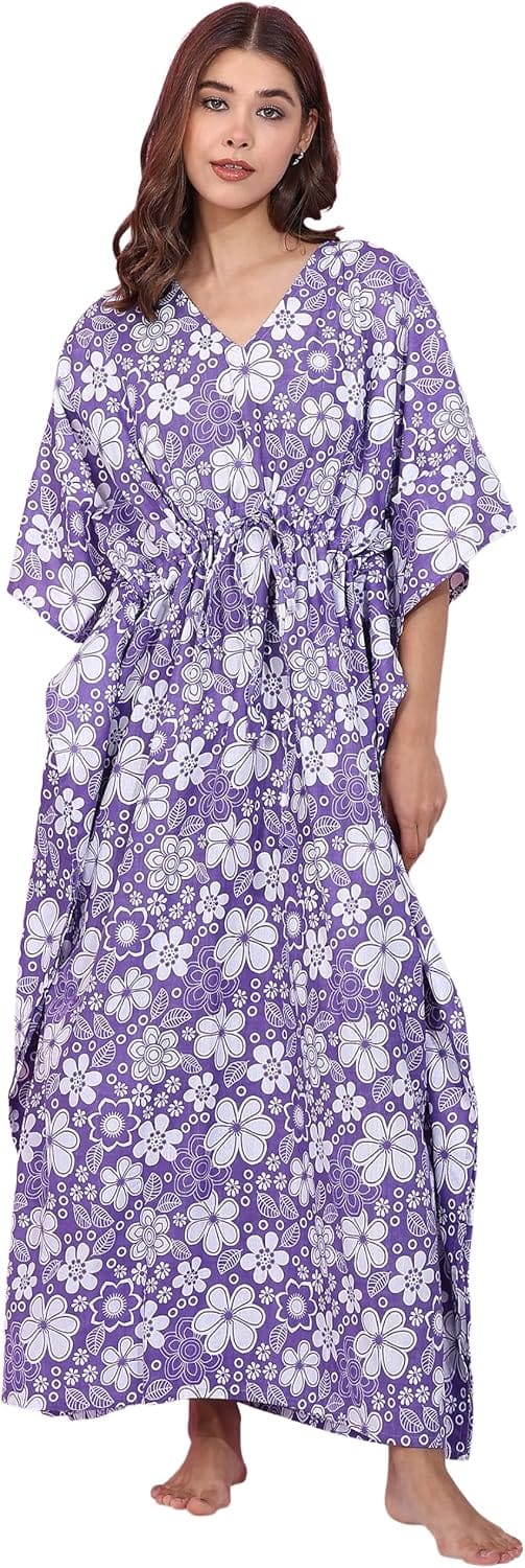 AKS Floral Kaftan Maxi Dress