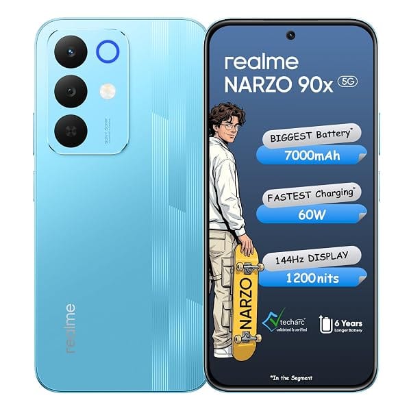 realme NARZO 90x 5G (Flash Blue 2026, 6GB+128GB) Amazon sale