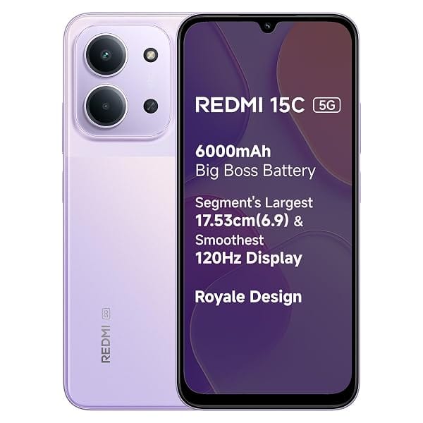 REDMI 15C 5G Dusk Purple 6GB + 128GB Amazon sale