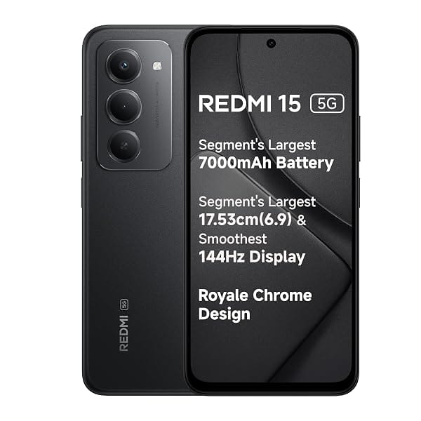 Redmi 15 5G Midnight Black 6GB + 128GB Amazon sale