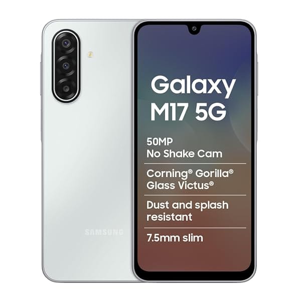 Samsung Galaxy M17 5G Mobile (Moonlight Silver, 8GB RAM, 128GB Storage) Amazon sale