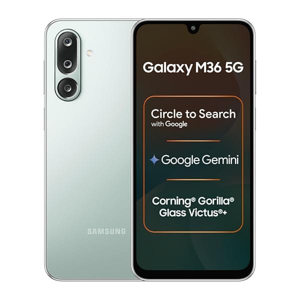 Samsung Galaxy M36 5G Mobile (Serene Green, 6GB RAM, 128GB Storage) Amazon sale