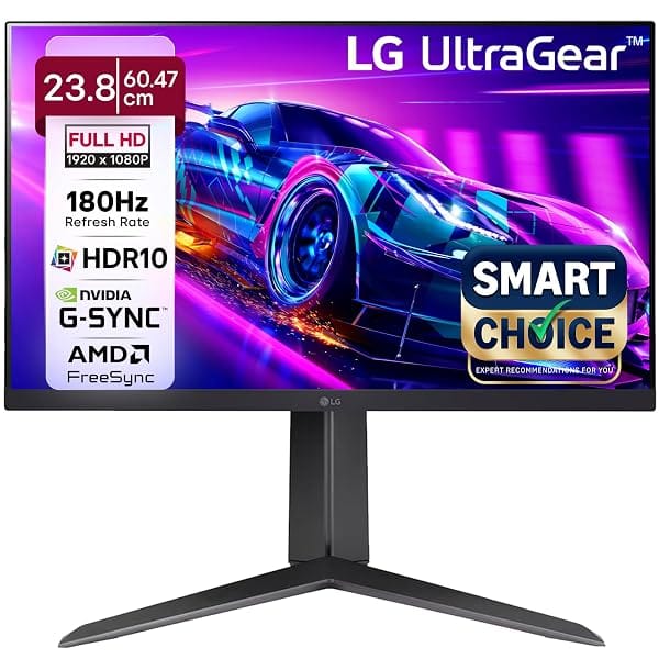 LG 24GS65F Smartchoice 60.47cm (23.8Inch) Ultragear FHD (1920x1080) IPS Gaming Monitor, 18 Amazon sale