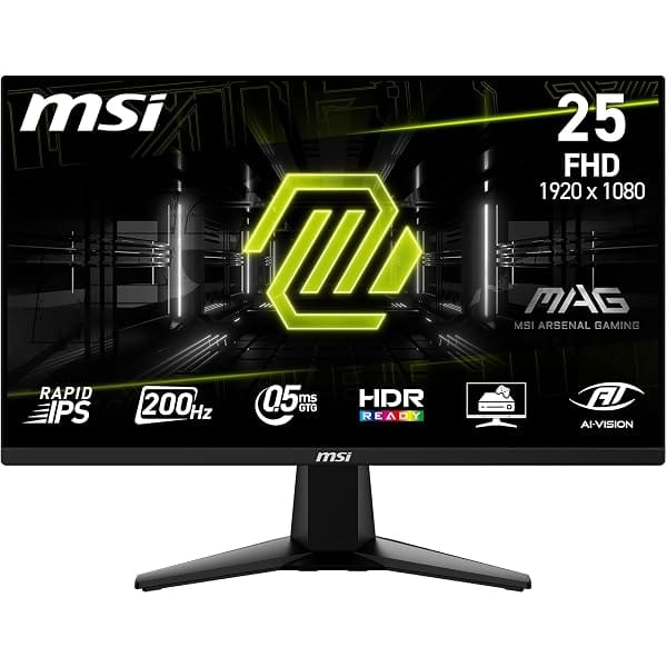 MSI MAG 255F E20 24.5-Inch FHD 1920x1080 Gaming Monitor, 200Hz, 0.5ms, HDR Ready, AMD Free Amazon sale