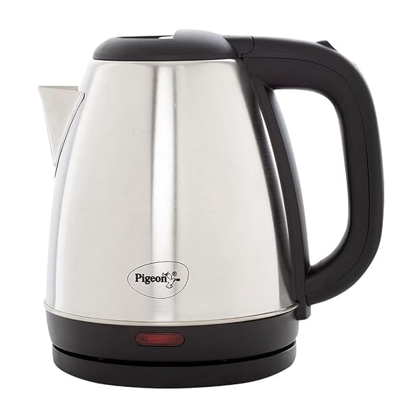 Pigeon Amaze Plus Electric Kettle 1.5 L, 1300 Watt, Stainless Steel Body with Auto Shut-of Amazon sale