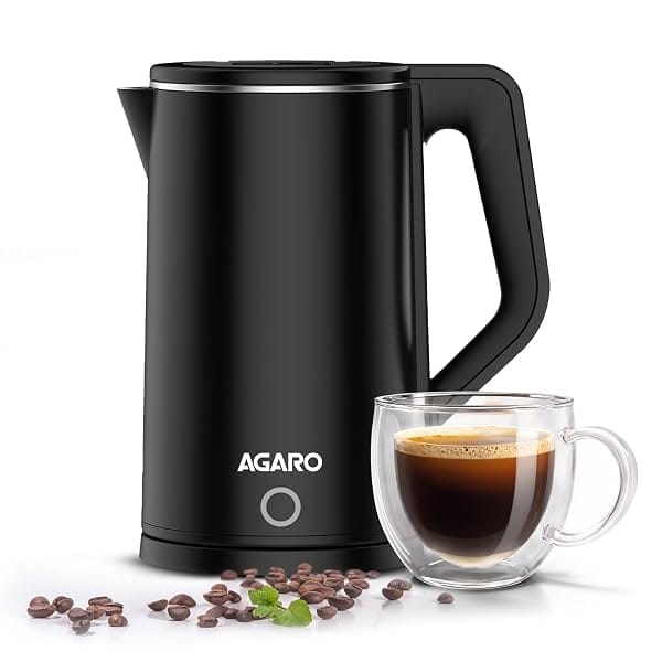 AGARO Elegant Electric Kettle, 1.8L, 1500 Watt, Double Layered Stainless Steel Inner Body, Amazon sale