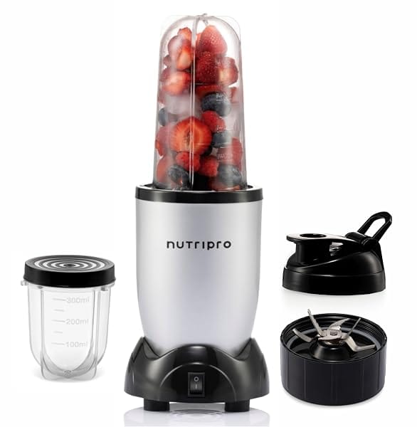 NutriPro Juicer Mixer Grinder - Smoothie Maker - 500 Watts (2 Jars & 1 Blade, Silver) - 2 Amazon sale