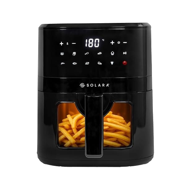 SOLARA Air Fryer For Home 4.5L with See Through Window, 10 Preset menus, 360° High Speed A Amazon sale