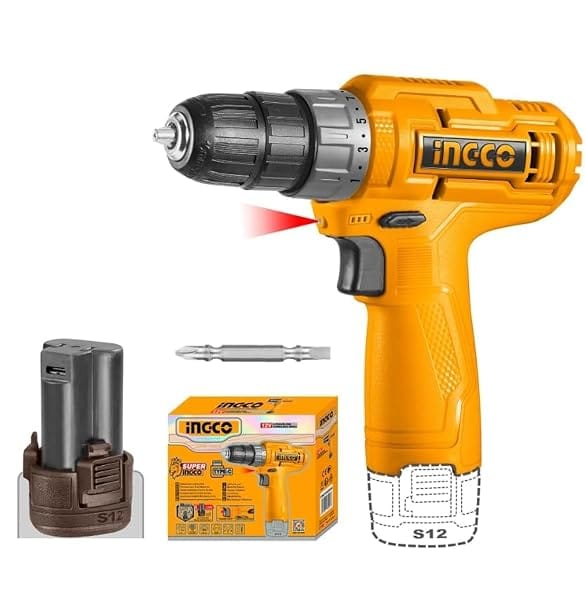 INGCO 12V Cordless Drill, Cordless Drilling Machine With 1.5 Battery And Drill Bit, 20Nm,0 Amazon sale