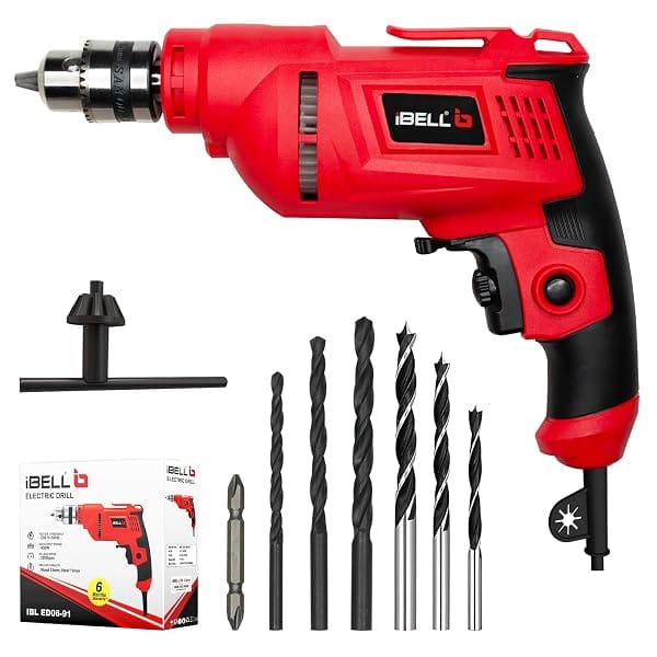 IBELL Electric Drill ED06-91 | 400W Power | 10mm Metal Chuck | 0-2800 RPM Variable Speed | Amazon sale