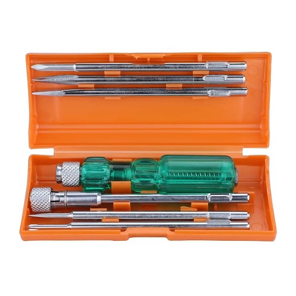 TAPARIA Screw Driver Set with Bulb - 840 (Neon, Silver and Green) Amazon sale