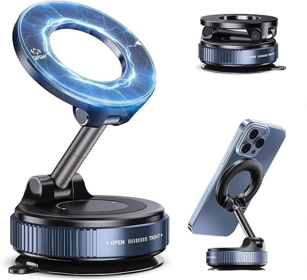 GadgetBite 360 Magnetic Car Mobile Holder for Dashboard Vacuum Suction Phone Holder Mount Amazon sale