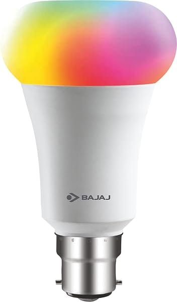Bajaj 9W Wifi Smart LED Bulb (16 Million Colors) (Compatible With Google And Amazon Alexa, Amazon sale