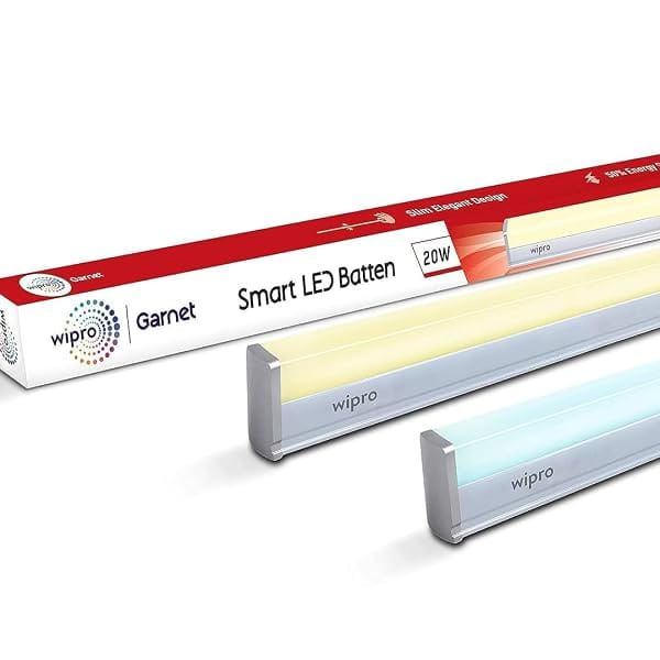 wipro Smart Wi-Fi 20W CCT LED Batten White Tunable Dimmable Scheduling Scene Creat Amazon sale