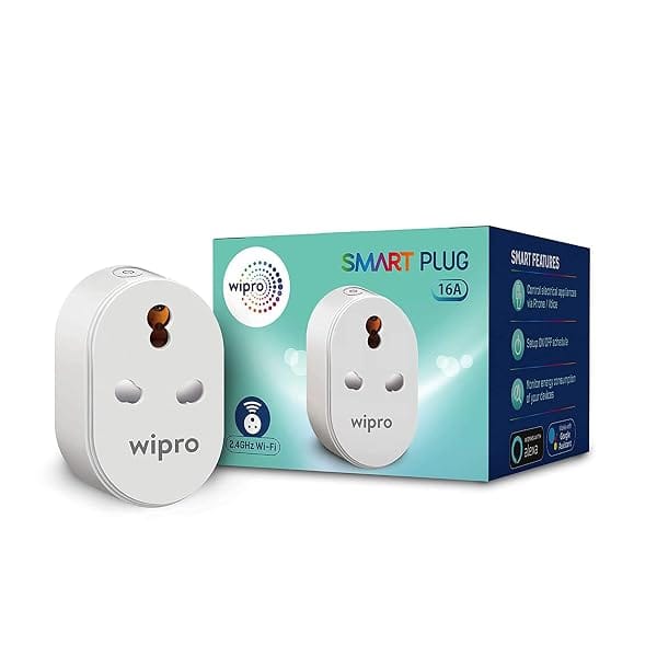 Wipro 16A Wi-Fi Smart Plug with Energy Monitoring- Suitable for Large Appliances like Geys Amazon sale