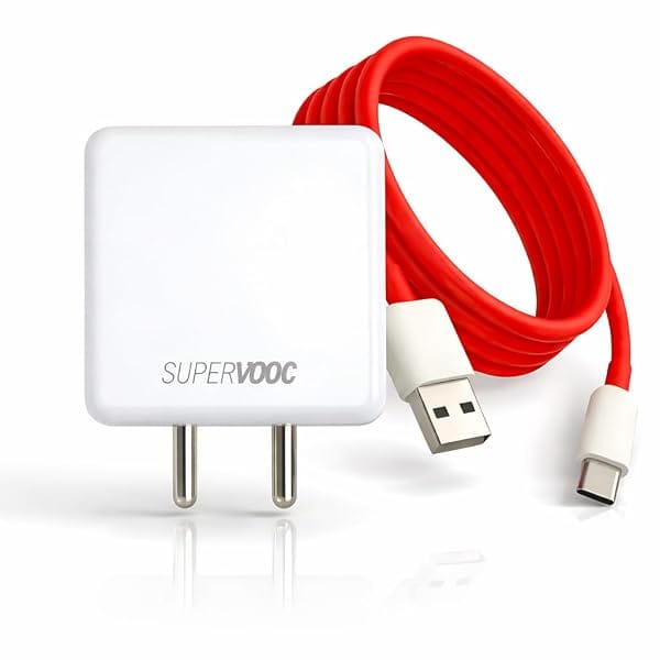 MAK Original 65W SuperVOOC Fast Charging Adapter with USB to Type-C Cable (Red) Compatible Amazon sale