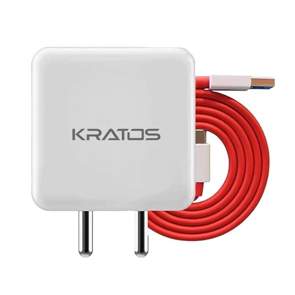 Kratos 65W Fast Charger Adapter & USB-A to Type C Cable Combo, Compatible with OnePlus, Re Amazon sale