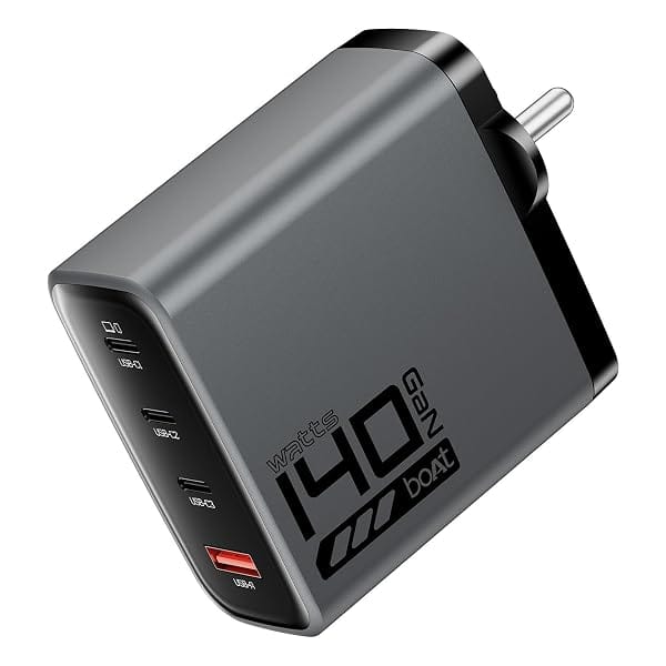 boAt 45W GaN Charger USB Type C, Ultra-Fast Dual Port Fast Charging, Compact & Lightweight Amazon sale