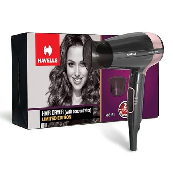 Havells 1200W Foldable Hair Dryer; 3 Heat Settings With Cool Shot (Hot/Cool/Warm),Heat Bal Amazon sale