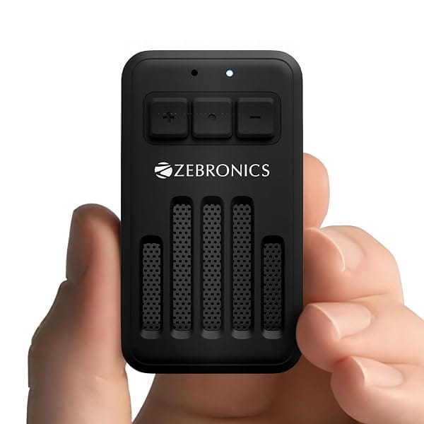 ZEBRONICS Clipper, 4 Watts, Wearable Bluetooth Speaker with Mic, Magnetic Clip-On, Upto 20 Amazon sale