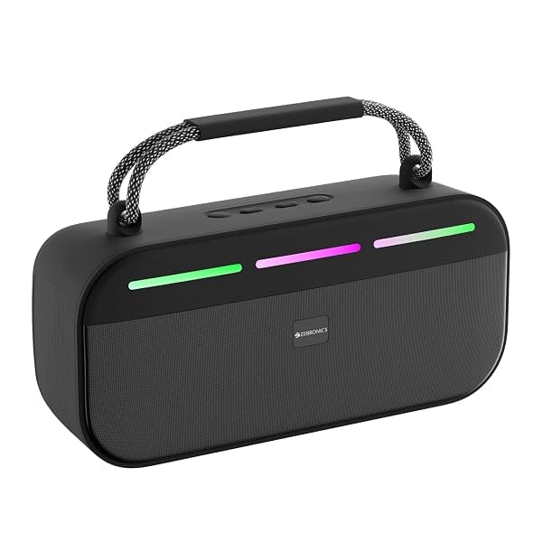 Zebronics Sound Feast 45 Portable Bluetooth Speaker, 20W RMS, Up to 5h Playback, 6.6cm Dri Amazon sale