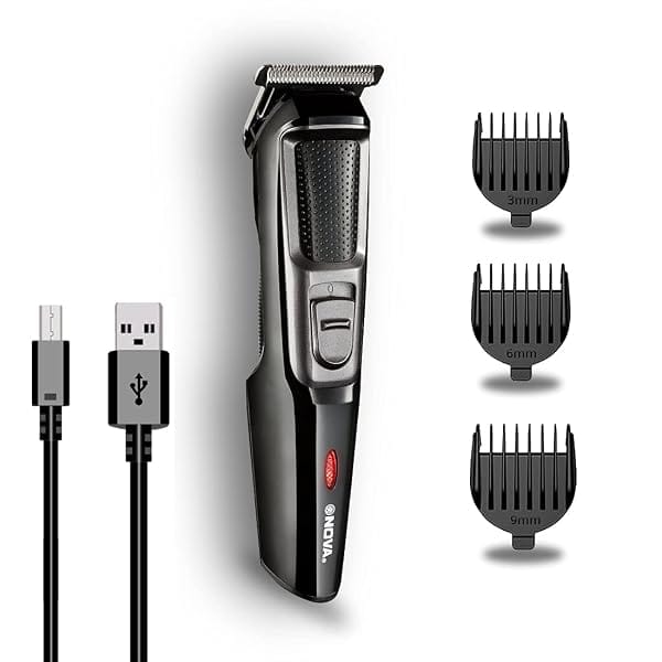 Nova NHT 1074 USB , Cordless , Rechargeable: 30 Minutes Runtime Beard Trimmer for Men (Bla Amazon sale