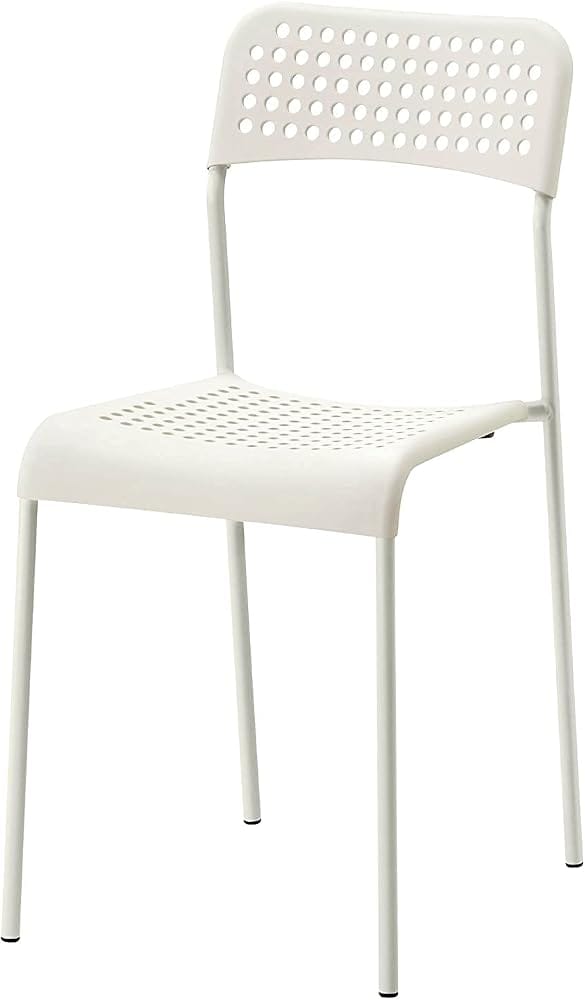 Ikea Modern Chair (Steel , White) Amazon sale