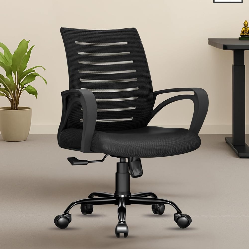 beAAtho® Verona Mesh Mid-Back Ergonomic Desk Office Chair with Tilting Mechanism, Comforta Amazon sale
