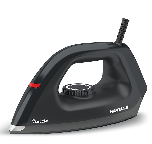 Havells Dry Iron Dazzle 1100 Watts, Iron Press, Greblon Non Sick Soleplate with German Tec Amazon sale