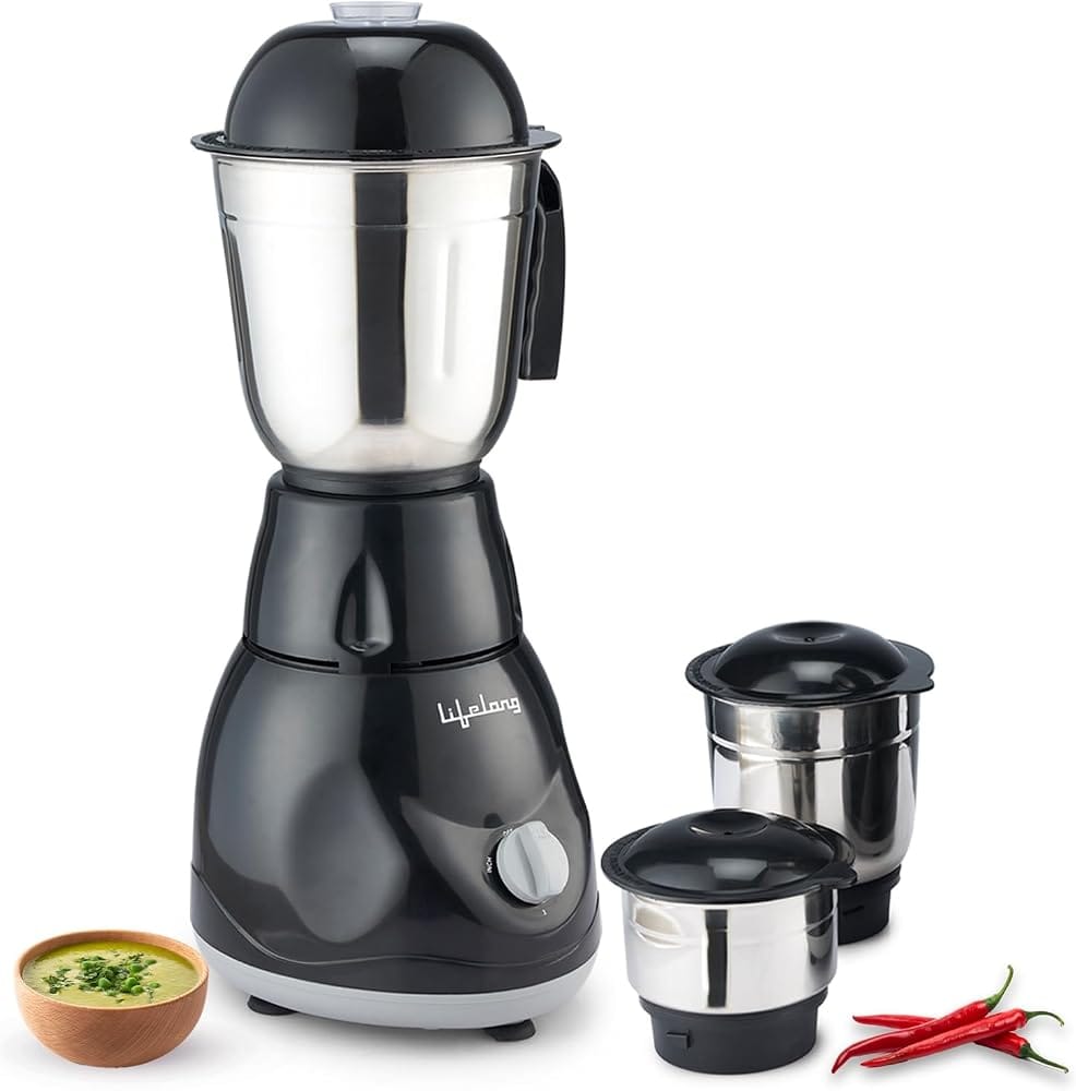 Lifelong LLMG23 Power Pro 500-Watt Mixer Grinder with 3 Jars (Liquidizing, Wet Grinding an Amazon sale