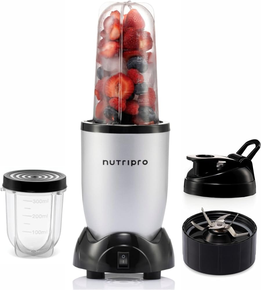 NutriPro Juicer Mixer Grinder - Smoothie Maker - 500 Watts (2 Jars & 1 Blade, Silver) - 2 Amazon sale
