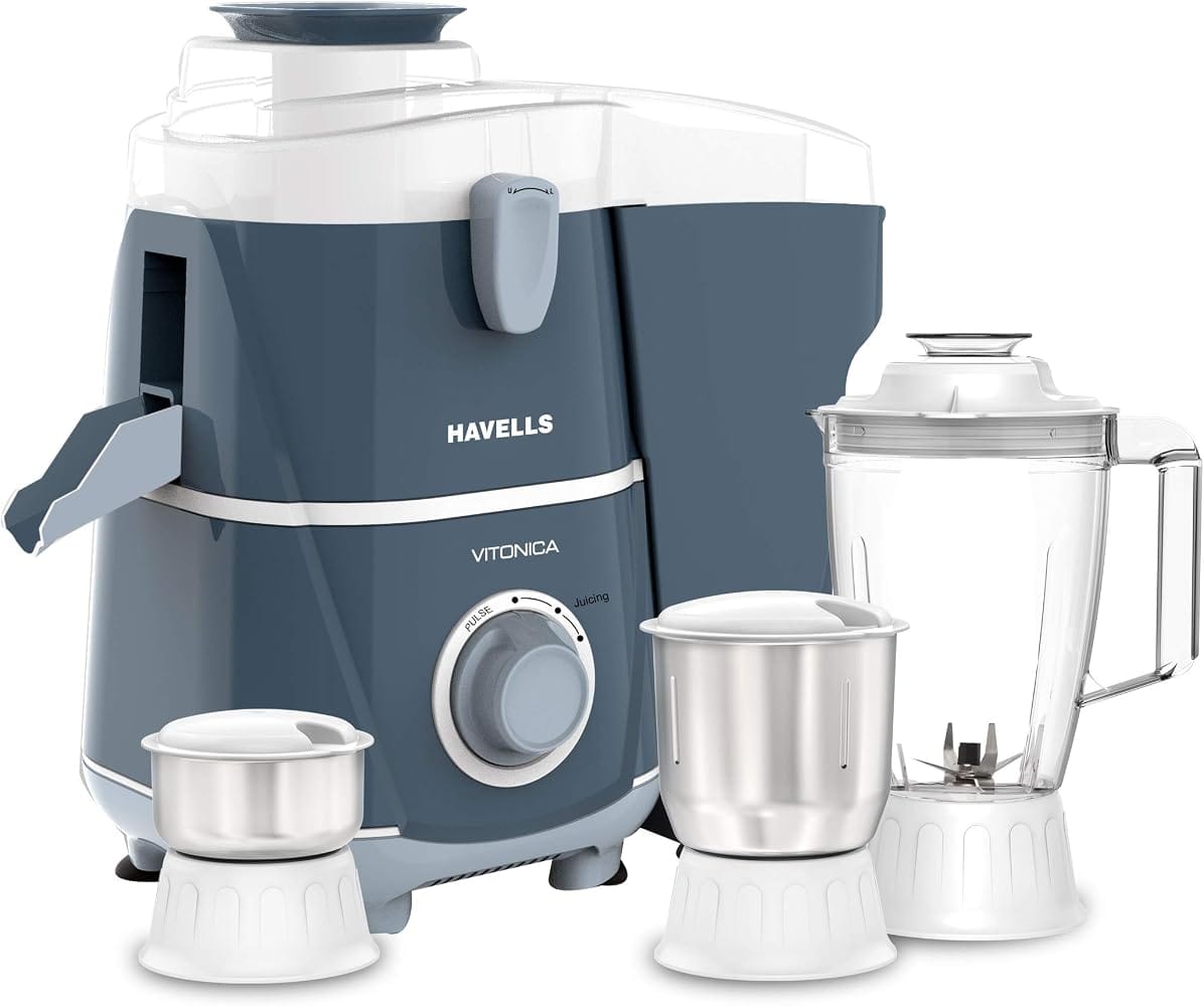 Havells Vitonica 500W Juicer Mixer Grinder 3 Stainless Steel Jars Amazon sale