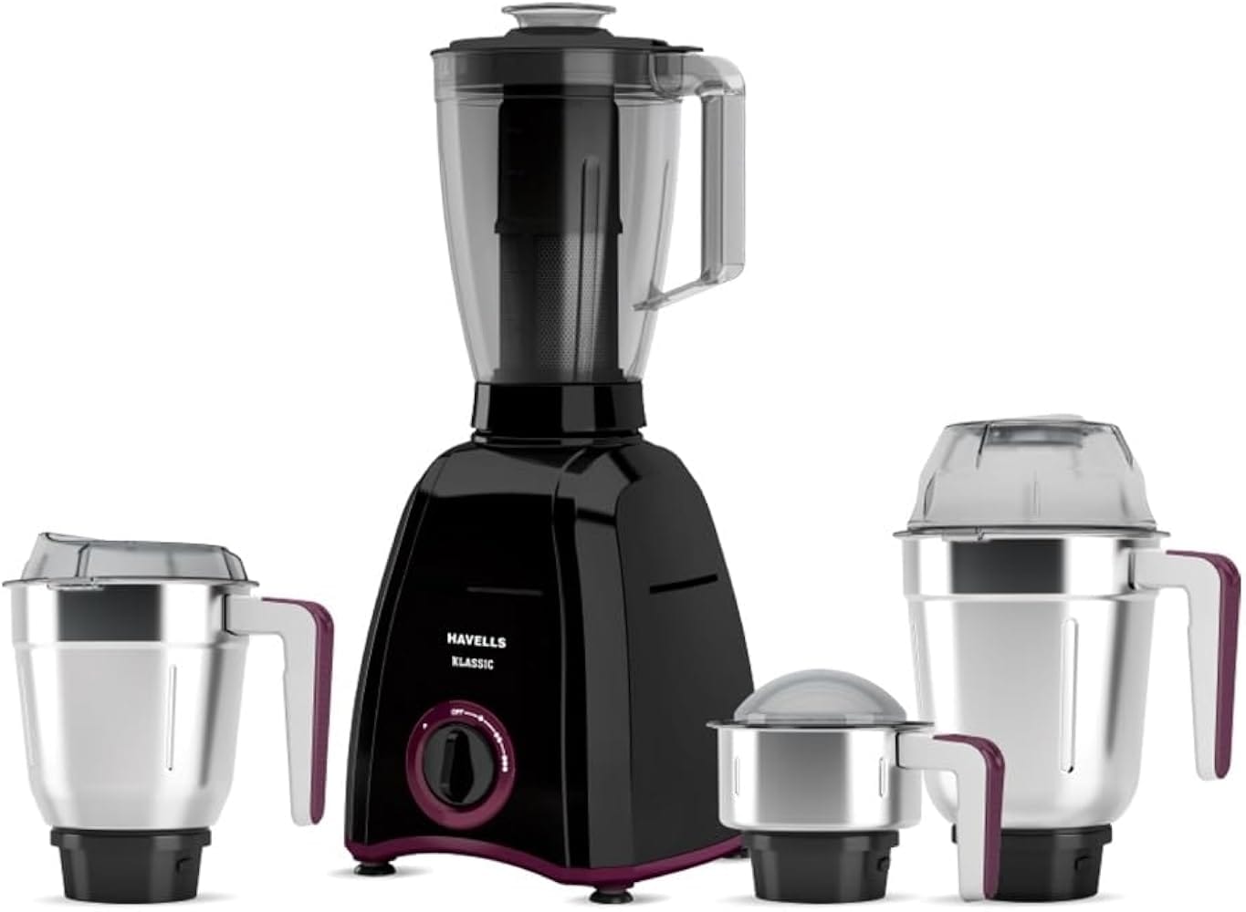 Havells Klassic 750 Watt 4 Jar Mixer Grinder, 21000 RPM Heavy Duty Universal Motor, 304 SS Amazon sale