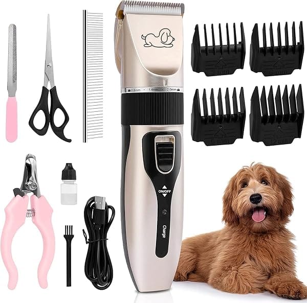 NEWKIBOU Electric Clipper for Dogs and Cats, 4-in-1 Pet Grooming Kit with 4 Combs (3-6-9-1 Amazon sale