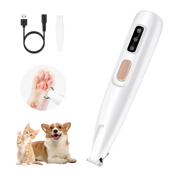 Mcbazel Pet Razor, Waterproof Paw Hair Trimmer, Cat Clipper, Low Noise Dog Shaver, Recharg Amazon sale