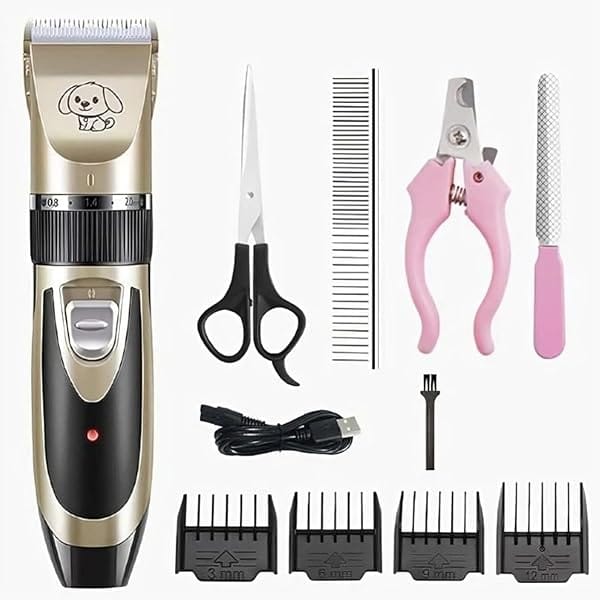 SETON Unisex Pet Clippers Set for Dogs and Cats, Low Noise Electric Trimmer with LED Light Amazon sale