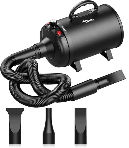 Qpets Pet Hair Dryer Dog Cat Grooming 5.2HP/3800W High Velocity | Fast Drying for Thick Co Amazon sale
