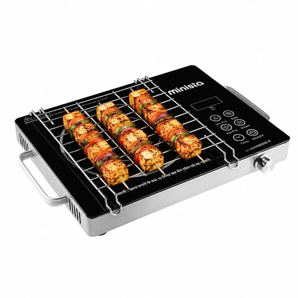 Minista 2200W Infrared Induction Cooktop Stove With Grill Rack, Suitable for All Cookware, Amazon sale
