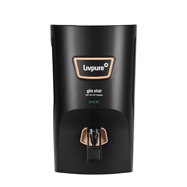Livpure Glo Star Copper Water Purifier | Free Standard Installation | 8 Stage Advanced Pur Amazon sale