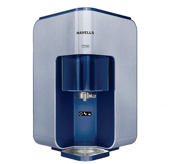 Havells Max Alkaline Water Purifier, First corner mounting design (Patented), Cu+Zn+Alkali Amazon sale