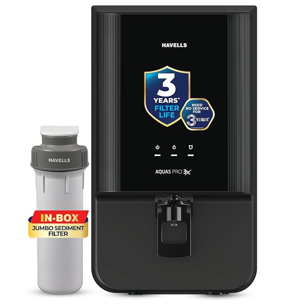 Havells Aquas Pro 3X Water Purifier 7L | RO+ UV+Copper+Zinc | No service cost for 3 Years Amazon sale