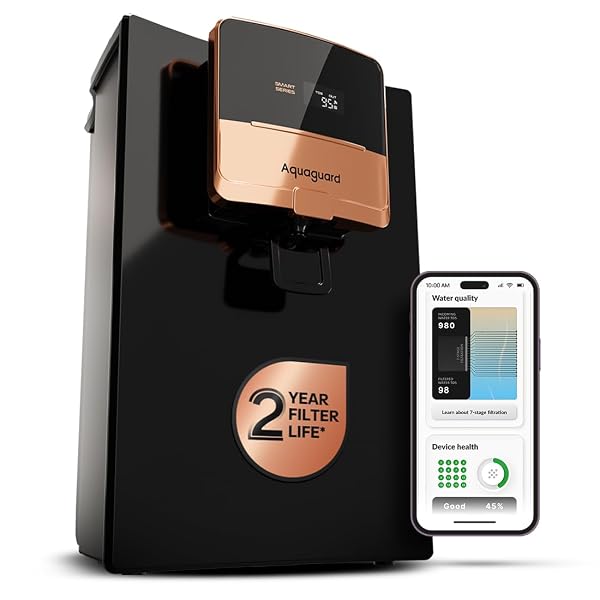 Aquaguard Ritz Pro RO+UV+Copper Water Purifier I Stainless Steel Tank | 2 year filter life Amazon sale