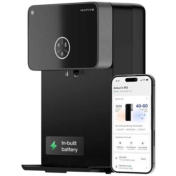 Native M2 Pro Water Purifier by Urban Company | Preset Touch Dispensing + Battery | Smart Amazon sale