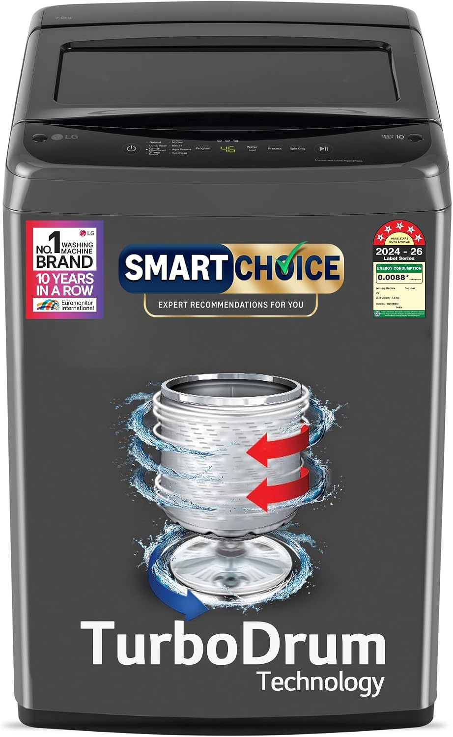 LG 7 Kg 5 Star Smart Inverter Technology Fully Automatic Top Load Washing Machine (T70VBMB Amazon sale
